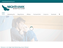 Tablet Screenshot of nighthawkbedwetting.com